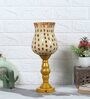 Handmade Golden Glass & Metal Table Lamp