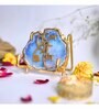 Handmade Jai Shree Ram Blue Agate Stone with Metal Stand