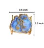 Handmade Jai Shree Ram Blue Agate Stone with Metal Stand