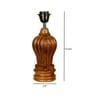 Black Shade With Brown Gada Design Wooden Handmade Table Lamp