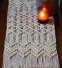 Bunia Handmade (78x14) Off White Cotton Table Runner