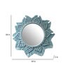 Blue Cotton Macrame Decorative Mirror