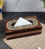Handmade Madhubani Work Mango Wood Tissue Box