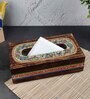 Handmade Madhubani Work Mango Wood Tissue Box