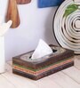 Handmade Madhubani Work Mango Wood Tissue Box