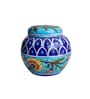 Handmade Mandi 300ml Blue Colour Clay Jar Container