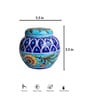Handmade Mandi 300ml Blue Colour Clay Jar Container