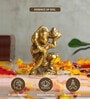 Golden Handmade Metal Hanuman Idol
