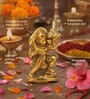 Golden Handmade Metal Hanuman Idol