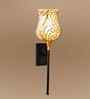Handmade Mosaic Glass Wall Sconce with Metal Base   Ideal Lighting for Bedroom, Living Room & Dining Area