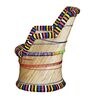 Ethnic One Wicker Patio Chair in Multi Finish
