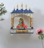 Handmade Multicolor Mango Wood & MDF Pooja Mandir