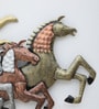Multicolor Running Horses Metal Wall Art with LED Light