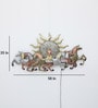Multicolor Running Horses Metal Wall Art with LED Light