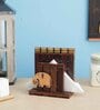 Handmade Orange Elephant Sheesham Wood Panels Napkin Holder
