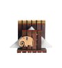 Handmade Orange Elephant Sheesham Wood Panels Napkin Holder
