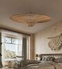 Handmade Rattan Flush Mount Ceiling Lamp (Beige and Brown)