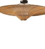 Handmade Rattan Flush Mount Ceiling Lamp (Beige and Brown)