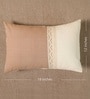 Handmade Rectangular Crochet Cotton Taupe and Off White Crochet with Flap Set of 2 (12x18inches) Cushion Covers