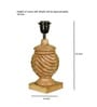 Black Handpainted Shade With Natural Color Rings Design Wooden Handmade Table Lamp