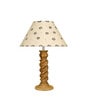 Beige Handpainted Shade With Natural Color Rope Design Wooden Handmade Table Lamp