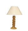 Beige Shade With Natural Color Rope Design Wooden Handmade Table Lamp