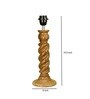 Black Handpainted Shade With Natural Color Rope Design Wooden Handmade Table Lamp