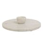 Handmade Round 12-Inch Marble Chip & Dip Appetizer Platter