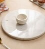 Handmade Round 12-Inch Marble Chip & Dip Appetizer Platter