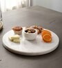 Handmade Round 12-Inch Marble Chip & Dip Appetizer Platter
