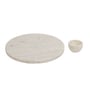 Handmade Round 12-Inch Marble Chip & Dip Appetizer Platter