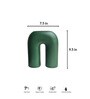 Handmade Sculpture Green Colour Ceramic Table Vase