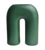 Handmade Sculpture Green Colour Ceramic Table Vase