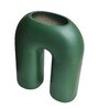 Handmade Sculpture Green Colour Ceramic Table Vase