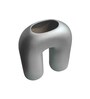 Handmade Sculpture Silver Colour Ceramic Table Vase