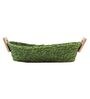 Green Handmade Sabai Grass Bread Serving Basket