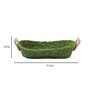 Green Handmade Sabai Grass Bread Serving Basket