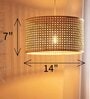 Handmade Webbing Rattan Cane & Sea Grass Pendant Hanging Light (Black & Natural)