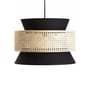 Handmade Webbing Rattan Cane Pendant Hanging Light (Black)