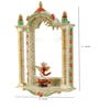 Handmade White Wooden Jharokha Cum Pooja Shelf