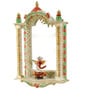 Handmade White Wooden Jharokha Cum Pooja Shelf
