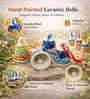 Assorted Handpainted Ceramic Bell Set of 4