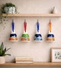 Assorted Handpainted Ceramic Bell Set of 4