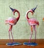 Handpainted Duck (Set Of 2) Metal Figurine