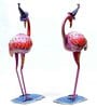 Handpainted Duck (Set Of 2) Metal Figurine