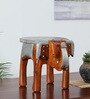 Handpainted Elephant Teak Solid Wood Chowkie