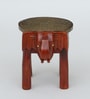 Handpainted Elephant Teak Solid Wood Chowkie