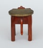 Handpainted Elephant Teak Solid Wood Chowkie