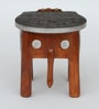 Handpainted Elephant Teak Solid Wood Chowkie