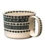 HandPainted Funky 500ml Green (Set of 2) Ceramic Coffee Mug